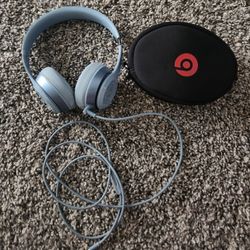 Blue Beats Headphones with Case