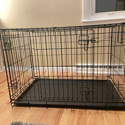 2 Large Double-Door Folding Dog Crate
