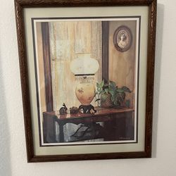 Vintage 1982 Homecoming Hurricane Lamp Picture
