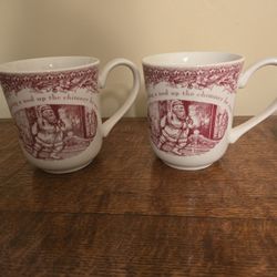 2 Coffee/Tea Mugs Twas The Night Before Christmas 