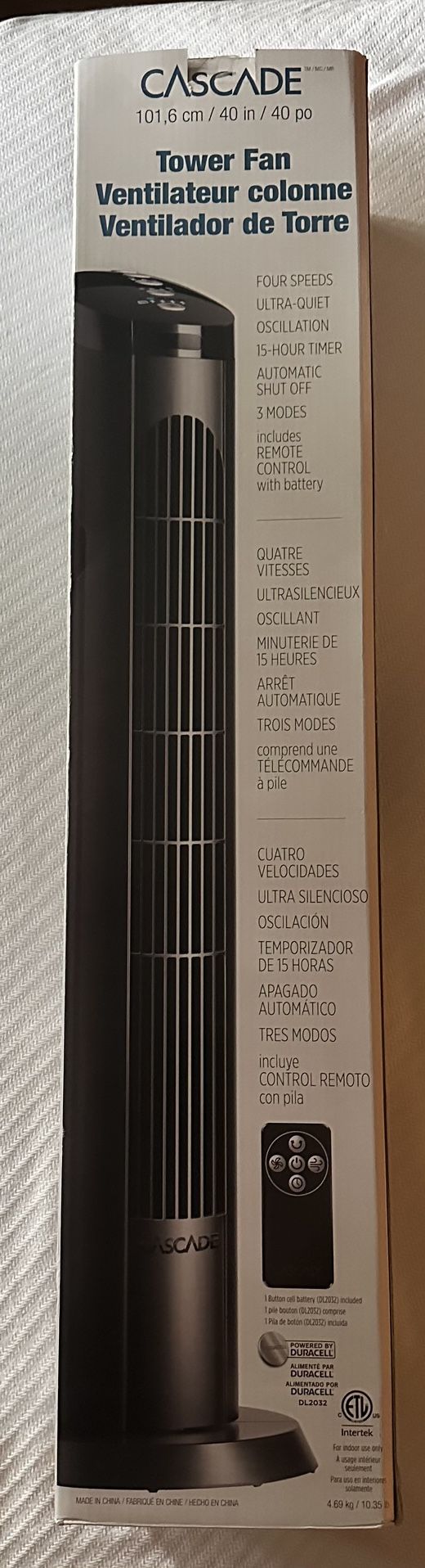 Cascade 40’ Tower Fan