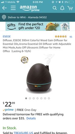 Aroma diffuser. Brand new still in box