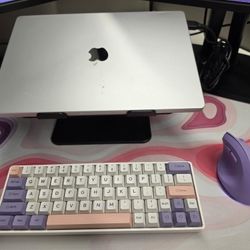 Epomaker EP64 Purple And Pink Light-up Gaming Keyboard (Wired, Bluetooth, & 2.4 Usb) 