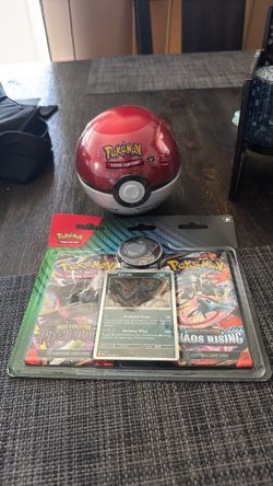 Pokeball tin and double pack with coin!