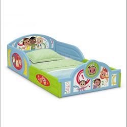 Coco Melon Plastic Toddler Bed Frame/ Bed/ Coco Melon/ Kids/ Toys/ Bedroom/ Furniture/ Sleep/ New