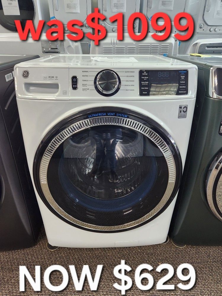 4.8 cu. ft. Smart White Front Load Washer with OdorBlock UlfraFresh Vent System and Sanitize with oki