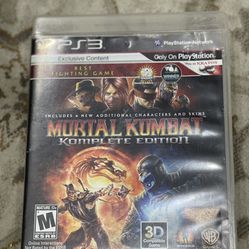 Mortal Kombat PS3 Play Station 3 Games