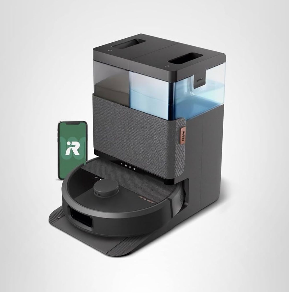 iRobot Roomba Plus 505 Combo Robot Vacuum & Mop with AutoWash Dock - Extending Spinning Mop Pads, Self-Empties, Pad Wash & Heated Drying, Self-cleanin