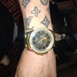 Gold Chain And Watch