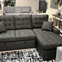 MccaffertyExposed Wood Feet With Espresso 2-Piece Sectional Pull-Out Bed And Right Chaise Hidden Storage
Homelegance$10 Down Payment And Financing Ava