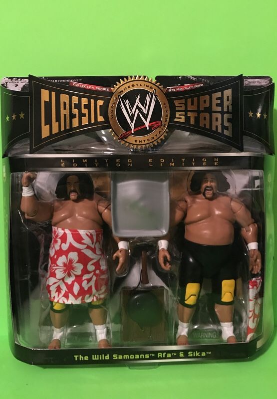 Wwe wrestling action figure classic The Wild Samoans