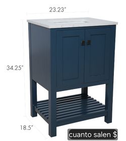 Mueble para ban̈o nuevo en caja con Luz