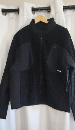 STANCE Clothing Kiln Sherpa Jacket Mens XXL Black Fleece Full Zip Outdoor  NWT 