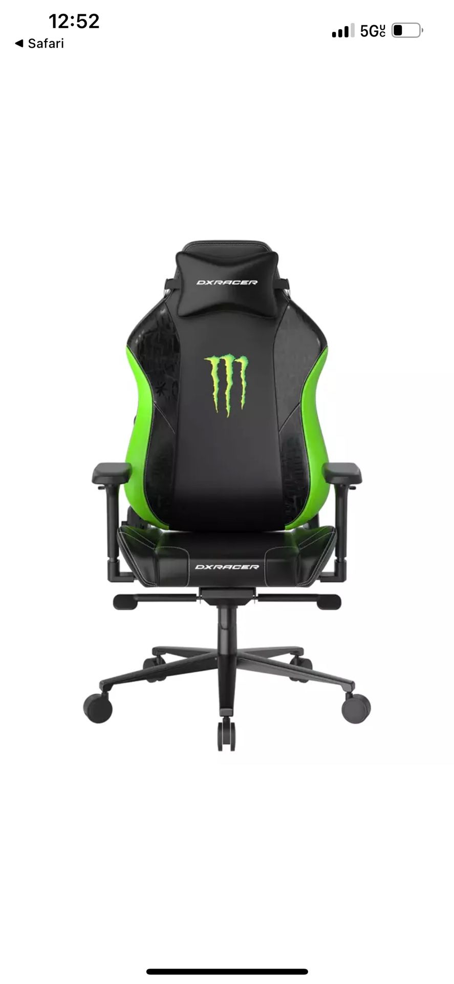 New Monster Energy DXRacer Universe Series Craft Gaming Chair RARE!