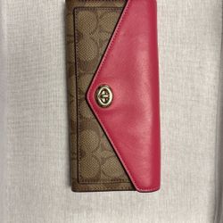 Coach Wyn Soft Wallet in Colorblock Signature Canvas with an envelope design