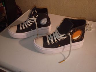 women's Converse Chuck Taylor All-Star movie high black white orange