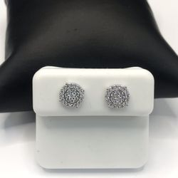 925 Sterling Silver 0.45CT MOISSANITE Screw Back Stud Earrings Unisex 