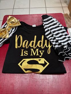 New “Daddy Is My Super Hero 3 Piece Set