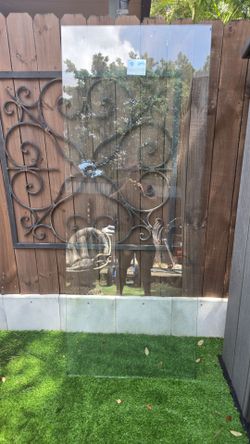 Shower glass panel 30.5 wide by 78 high by 3/8 thick