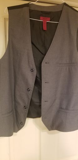 New men's XL Alfani slim fit pinpoint gray casual vest