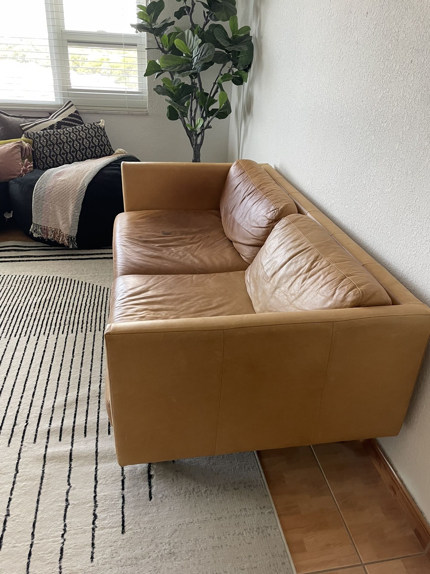 West Elm Leather Sofa for Sale in Laud By Sea, FL OfferUp