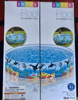 BIG POOL Deep Ocean Intex Snap Set Pool 8 ft