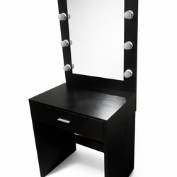 Hollywood Style Lighted Makeup Vanity – Black – Great Condition