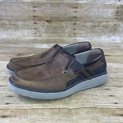 Clarks Unstructured Men's Size 9M Shoes Brown Comfort Casual Loafers