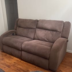 Brown Reclining Sofa