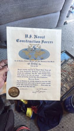 Original US Naval construction forces award