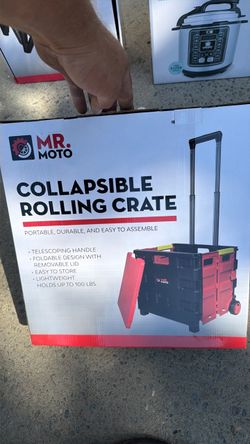 Collapsible rolling crate
