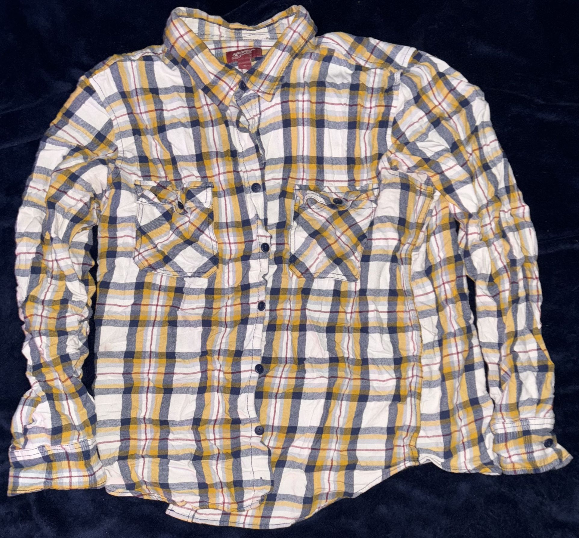 Arizona Jean Co. Plaid Button Down Long Sleeve Shirt (Size XL)
