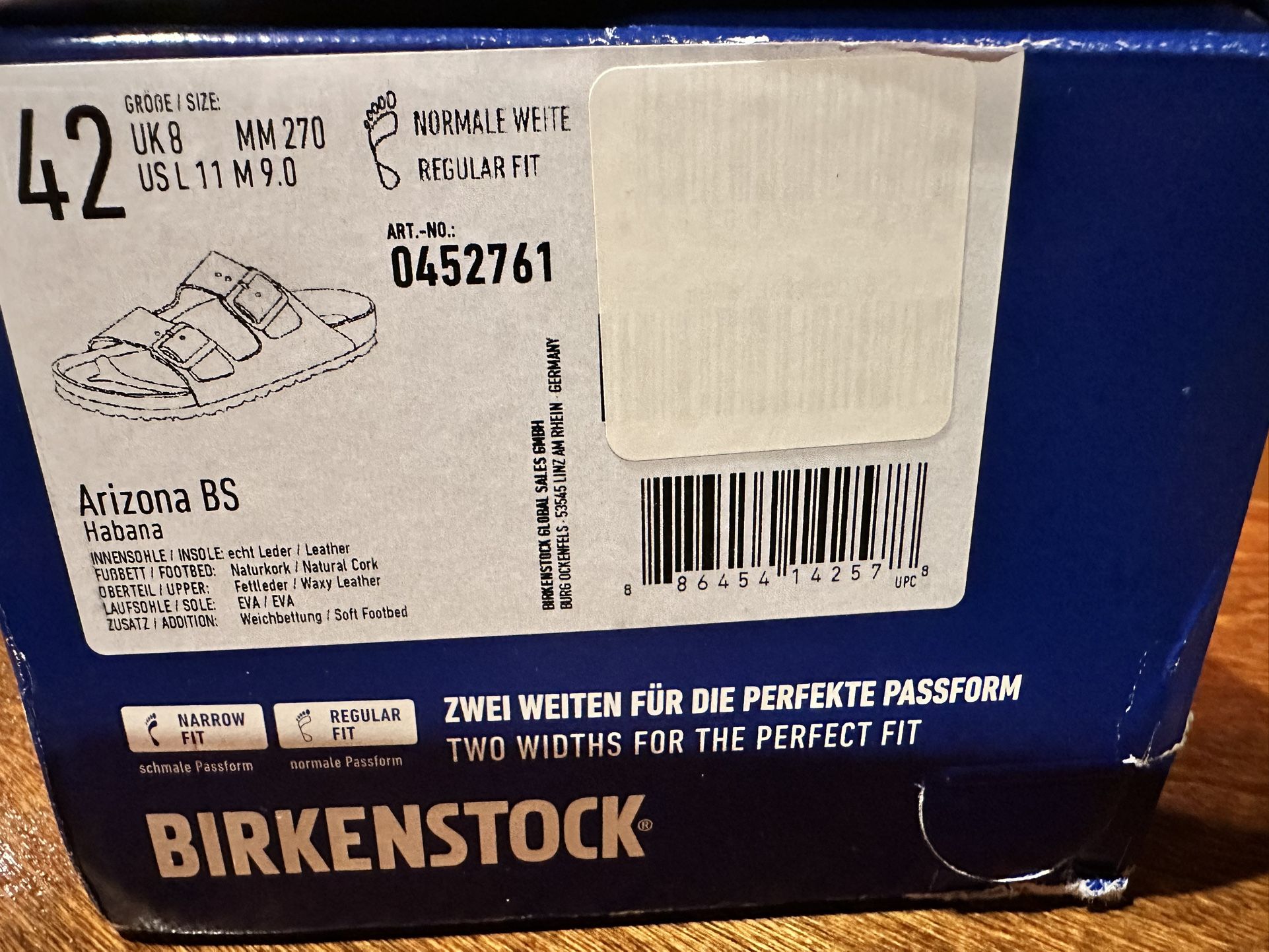 Birkenstock Arizona BS Habana (New/never Worn): L Size 11 Or M Size 9