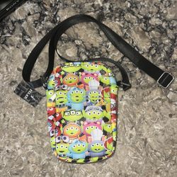 Disney Buckle-Down Women Crossbody Wallet Toy Story Aliens Pixar Sling New