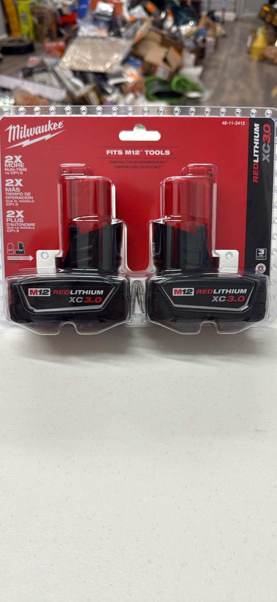 M12 12-Volt Lithium-Ion XC Extended Capacity 3.0 Ah Battery Pack (2-Pack)