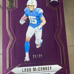 Donruss Elite Ladd Mcconkey Purple 21/49 SSP Card Chargers Football Rare . Beautiful card , ready to grade . PSA