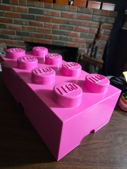 Large Pink LEGO Storage Brick
