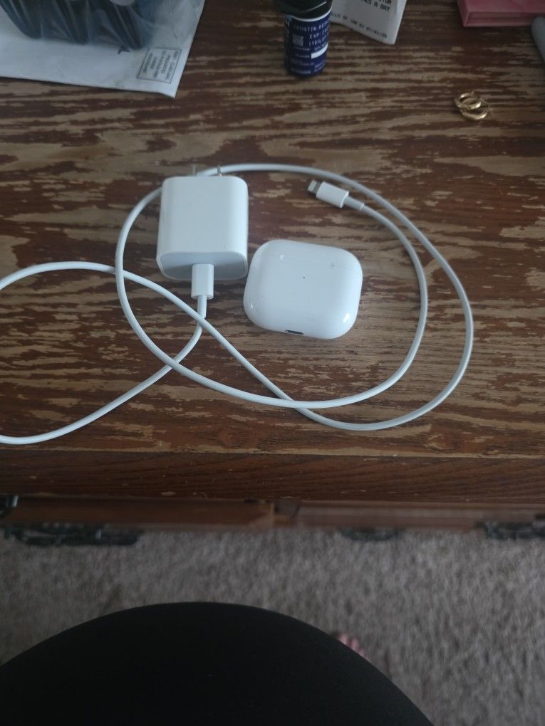 charger and headphones