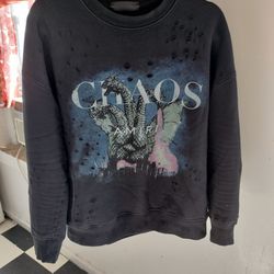 Amiri Chaos Ghidorah Shotgun Sweater Black