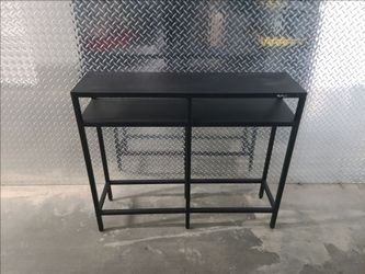 Black metal side table