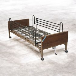 FULLY ADJUSTABLE HOSPITAL BED + MATTRESS –
