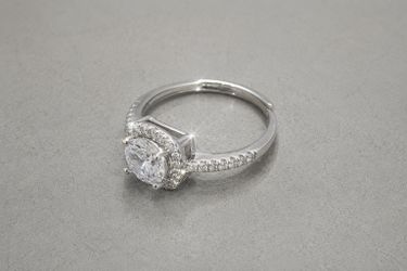 1.0CT Square Halo Ring