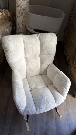 White nursery rocking chair