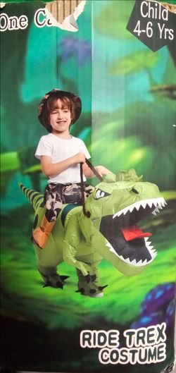 Inflatable dinosaur costume