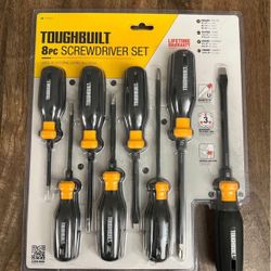 Toughbuilt 8 Piece Screwdriver Set - NEW