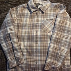 Hurley Sherpa Lined Mens Flannel Size L $30