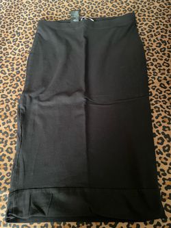 H&M Black Midi Pencil Skirt