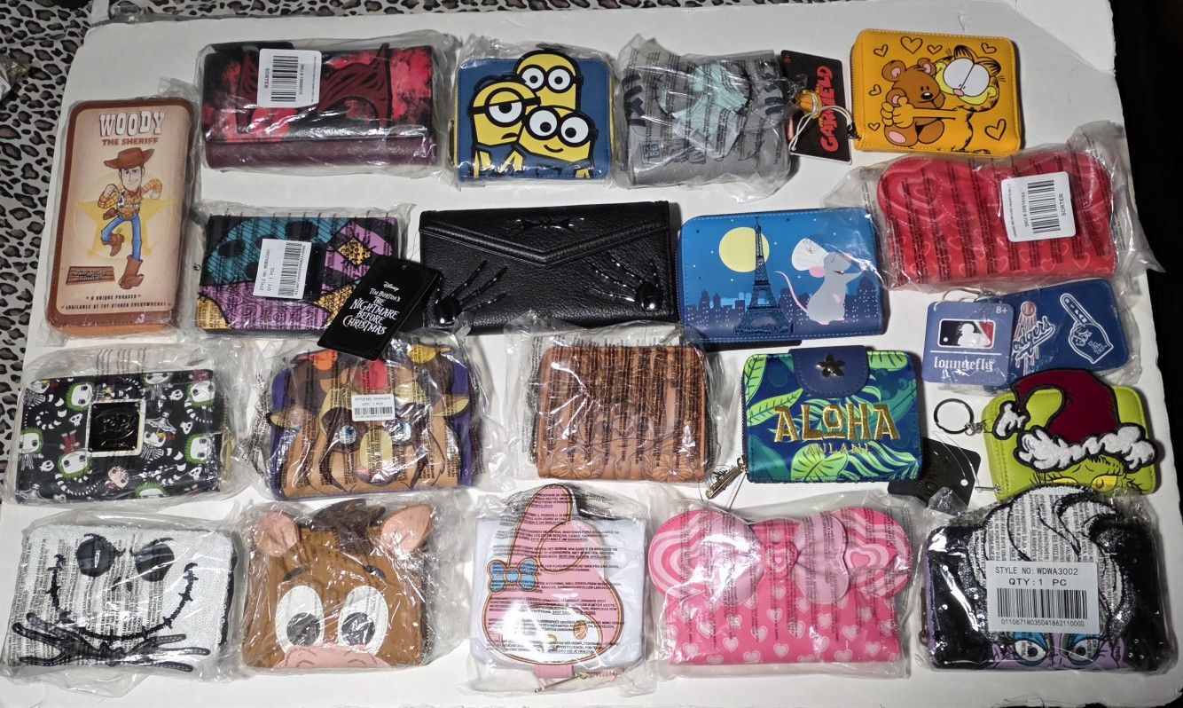 Loungefly Disney Mixed Wallets Different Prices's Look At 2 Pages All New With Tags 