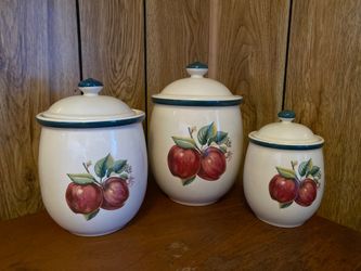 Three piece canister set. Excellent condition.