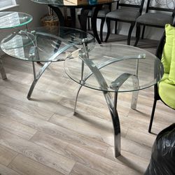 Glass coffee Table & two end tables 